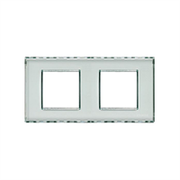 Cover plate 2x2 modules crystal transparent customizable