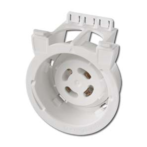 Lampholder for compact flourescent lamps, GR14q, Swivel fixing