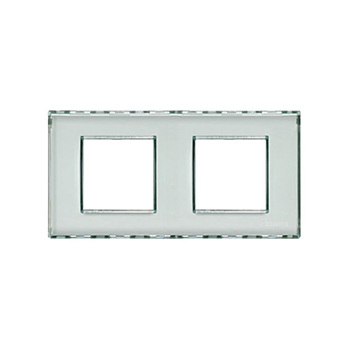 Cover plate 2x2 modules crystal transparent customizable